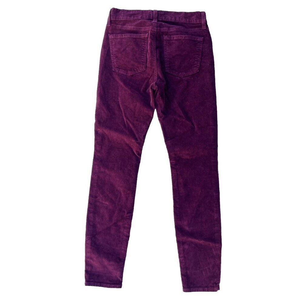 Nasty Gal Pistola Women’s Burgundy Corduroy Pants Size 25 High Waist - Picture 11 of 13